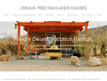 Tablet Screenshot of joshuatreehighlandshouses.com